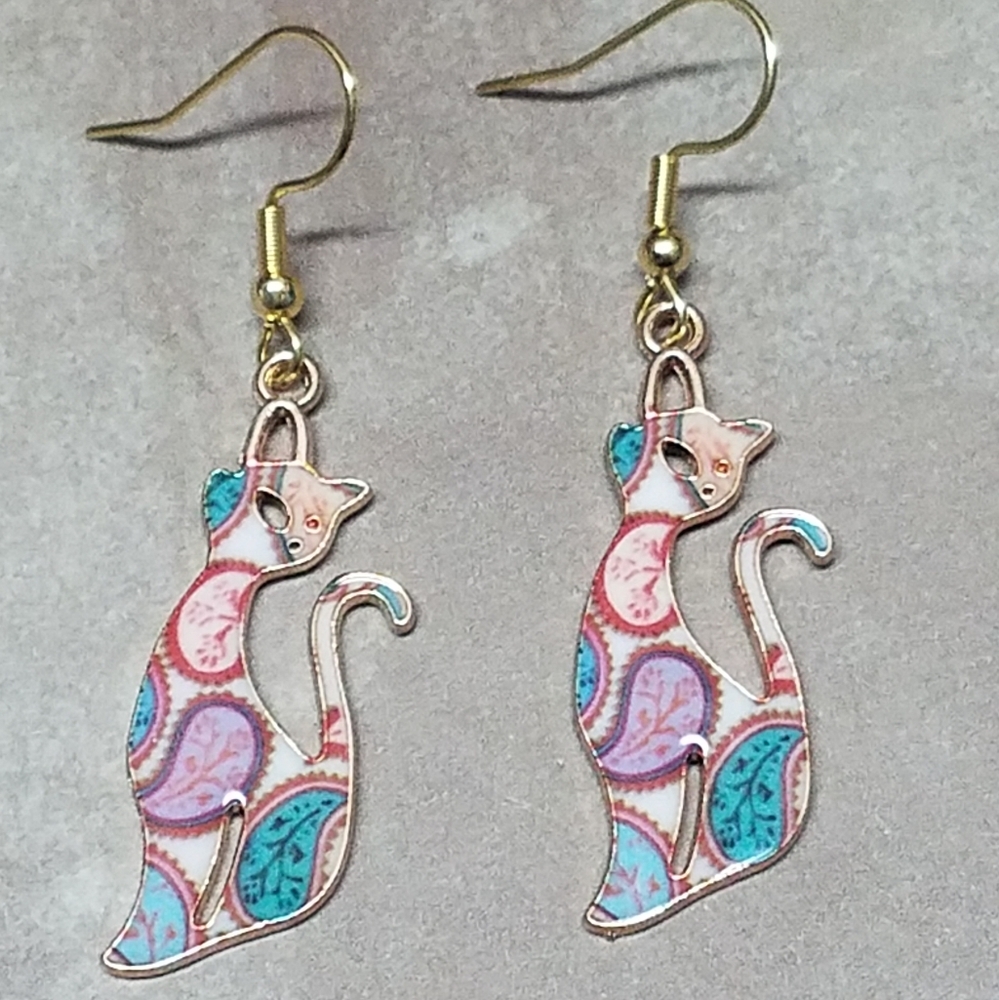 Paisley Cat earrings